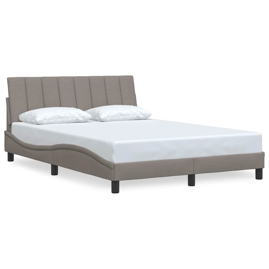 Bedframe Zonder Matras Stof 140 x 200 cm Taupe