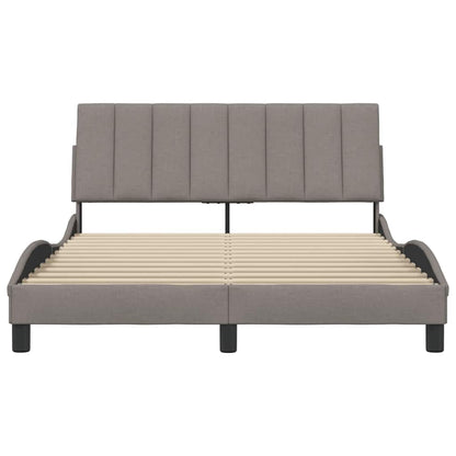 Bedframe Zonder Matras Stof 140 x 200 cm Taupe
