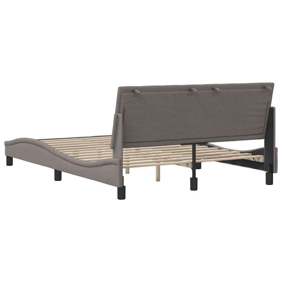 Bedframe Zonder Matras Stof 140 x 200 cm Taupe