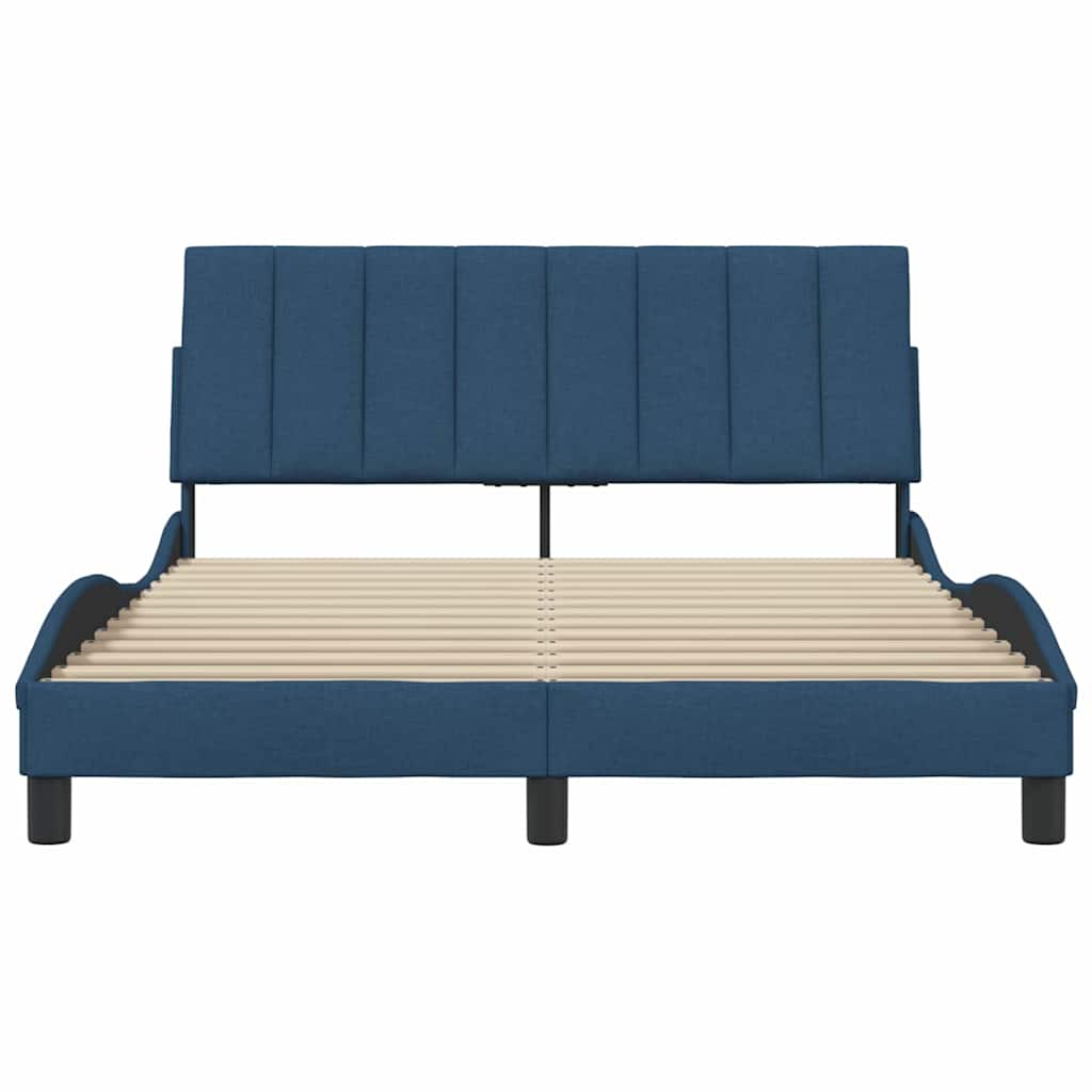 Bedframe Zonder Matras Stof 140 x 200 cm Blauw