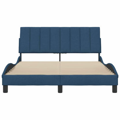 Bedframe Zonder Matras Stof 140 x 200 cm Blauw