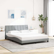 Bedframe stof lichtgrijs 160x200 cm