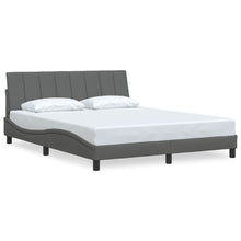 Bedframe zonder matras stof donkergrijs 160x200 cm