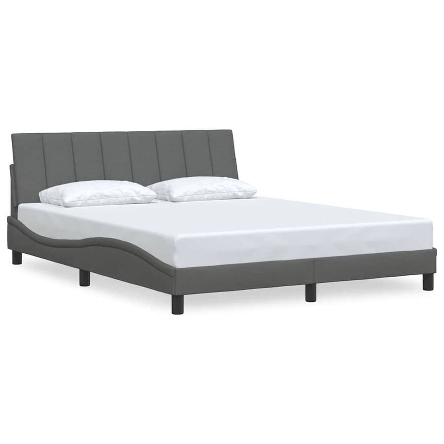 Bedframe zonder matras stof donkergrijs 160x200 cm