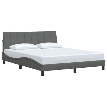 Bedframe zonder matras stof donkergrijs 160x200 cm