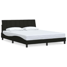 Bedframe Zonder Matras Stof 160 x 200 cm Zwart