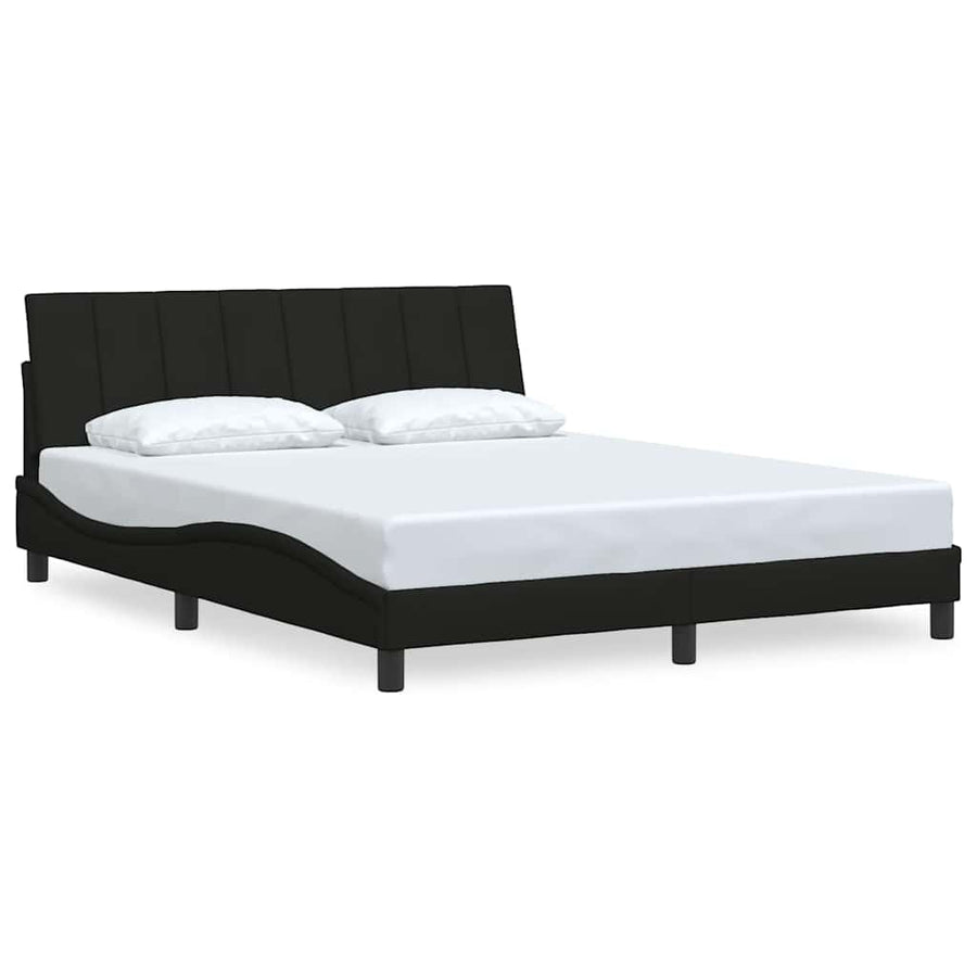 Bedframe Zonder Matras Stof 160 x 200 cm Zwart