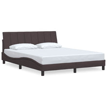 Bedframe Zonder Matras Stof 160 x 200 cm Donkerbruin