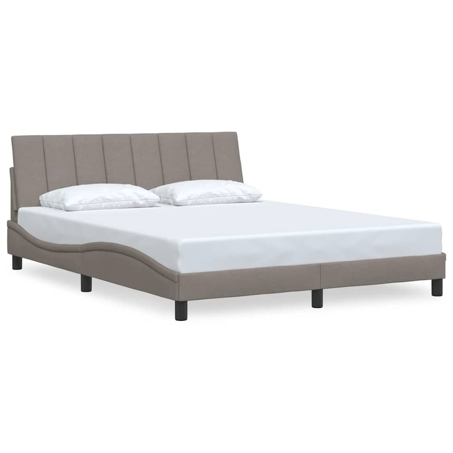 Bedframe Zonder Matras Stof 160 x 200 cm Taupe