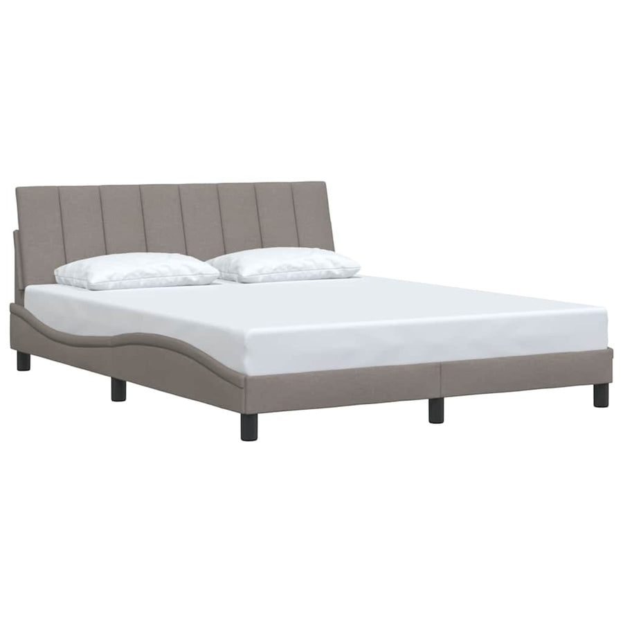 Bedframe Zonder Matras Stof 160 x 200 cm Taupe