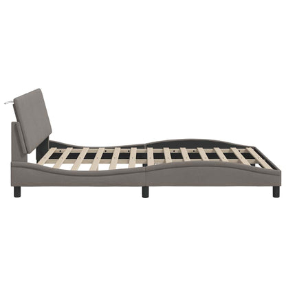 Bedframe Zonder Matras Stof 160 x 200 cm Taupe