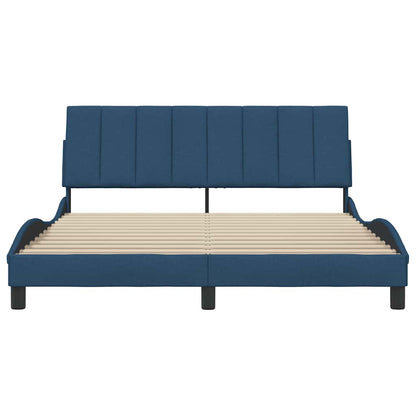 Bedframe Zonder Matras Stof 160 x 200 cm Blauw