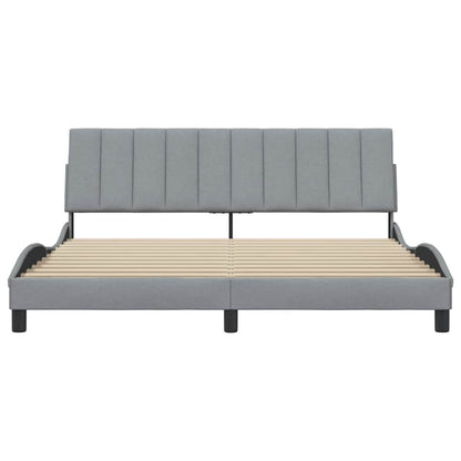 Bedframe zonder matras stof lichtgrijs 180x200 cm
