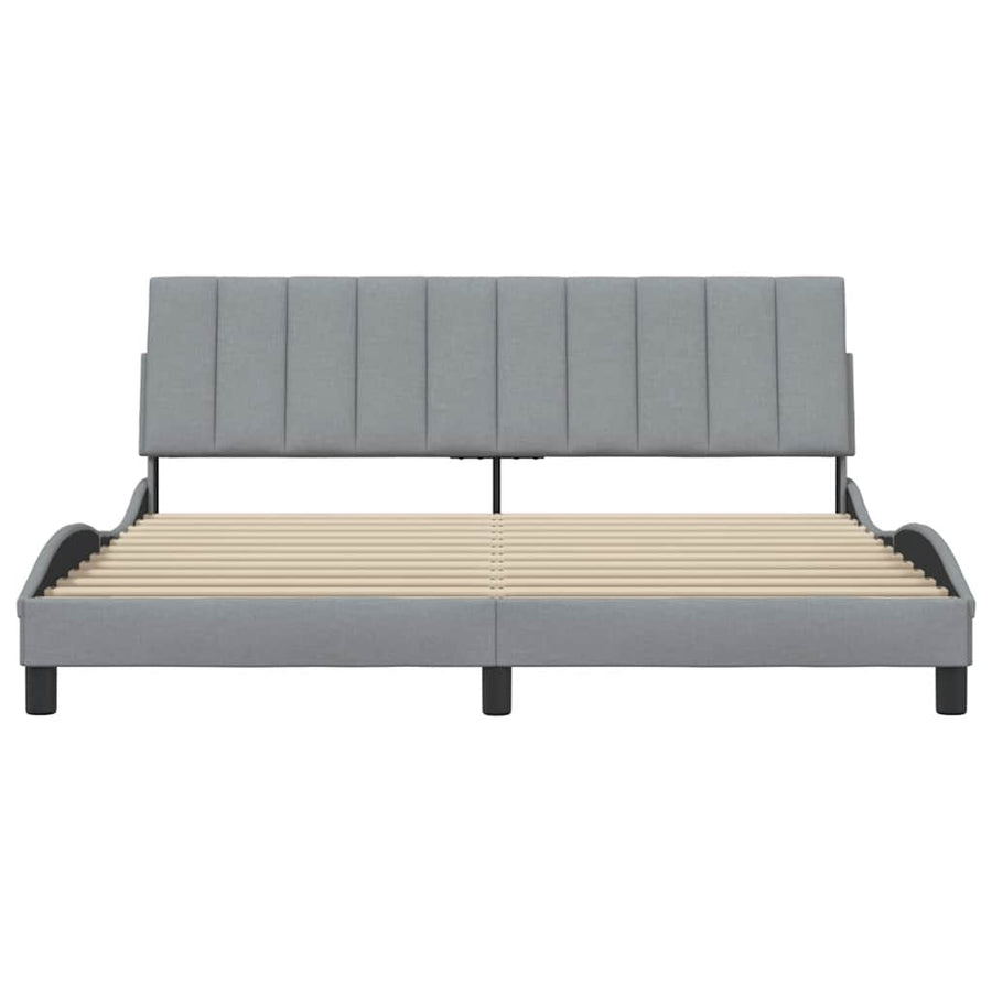 Bedframe zonder matras stof lichtgrijs 180x200 cm