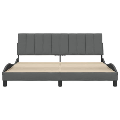 Bedframe zonder matras stof donkergrijs 180x200 cm