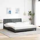 Bedframe donkergrijs 180x200 cm stof