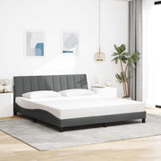 Bedframe donkergrijs 180x200 cm stof