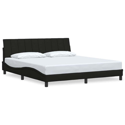 Bedframe zonder matras stof zwart 180x200 cm
