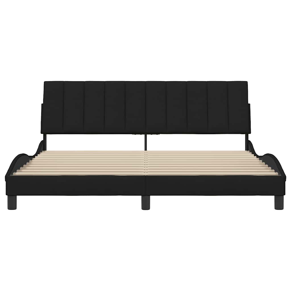 Bedframe zonder matras stof zwart 180x200 cm