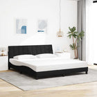 Bedframe stof zwart 180x200 cm