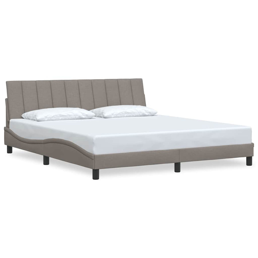 Bedframe Zonder Matras Stof 180 x 200 cm Taupe