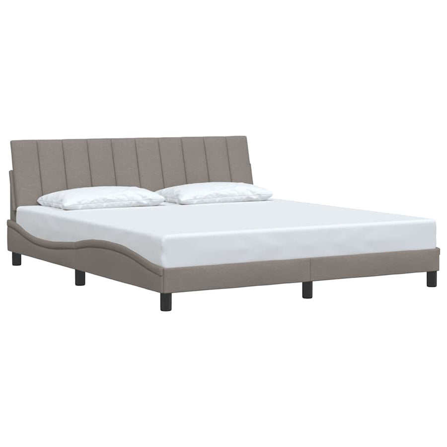 Bedframe Zonder Matras Stof 180 x 200 cm Taupe