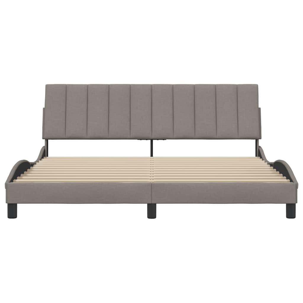 Bedframe Zonder Matras Stof 180 x 200 cm Taupe