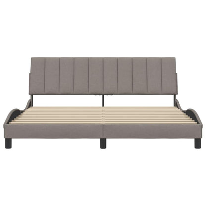Bedframe Zonder Matras Stof 180 x 200 cm Taupe