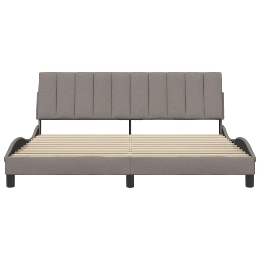 Bedframe Zonder Matras Stof 180 x 200 cm Taupe