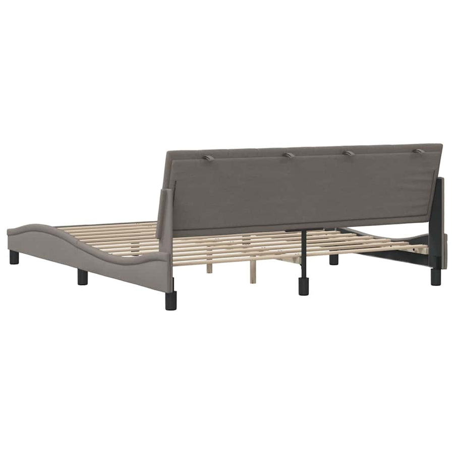 Bedframe Zonder Matras Stof 180 x 200 cm Taupe