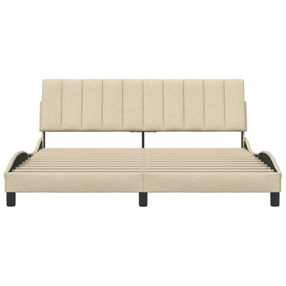 Bedframe Zonder Matras Stof Kleurig 180 x 200 cm Crème