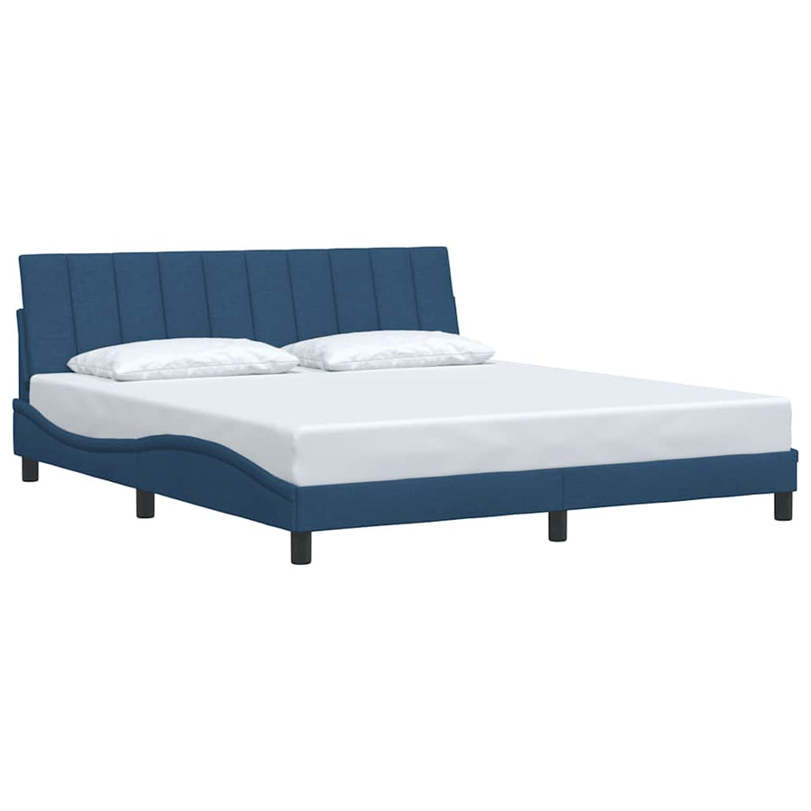 Bedframe zonder matras stof blauw 180x200 cm