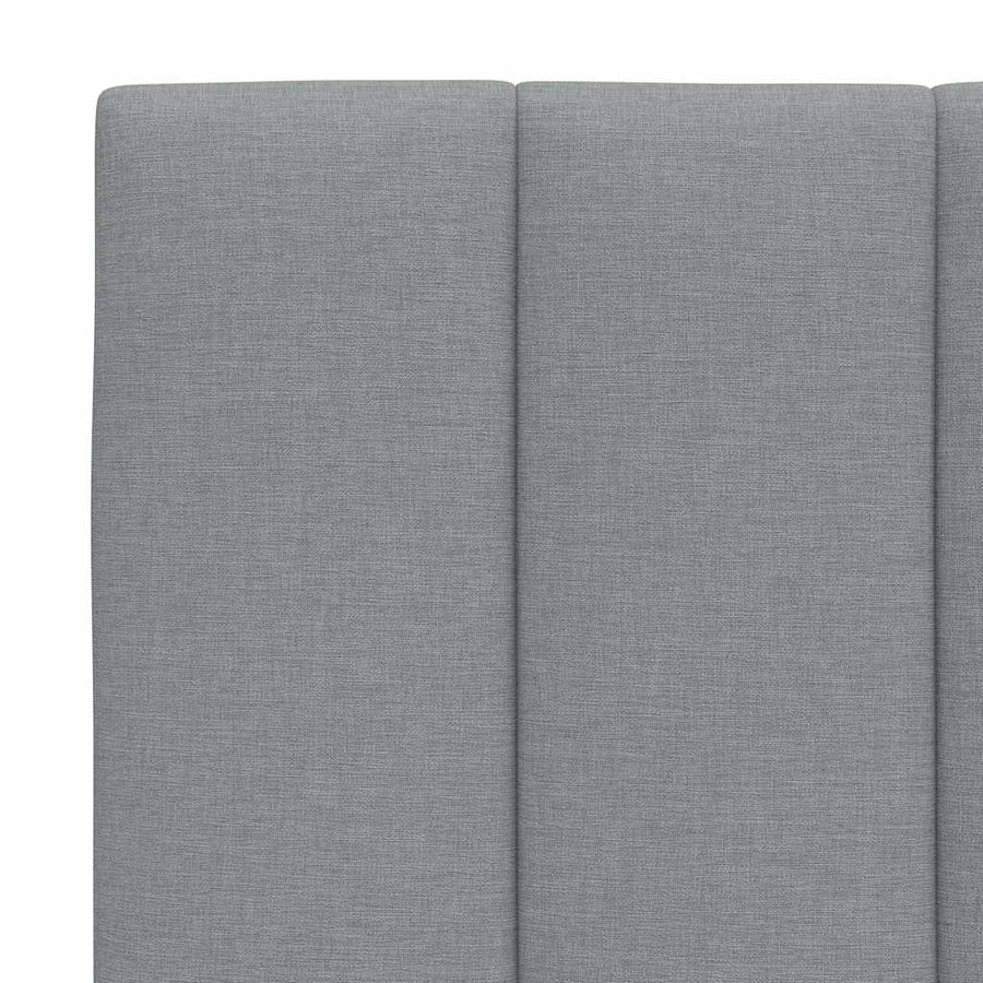 Bedframe zonder matras "Hanko" stof lichtgrijs 200x200 cm