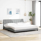 Bedframe lichtgrijs 200x200 cm stof