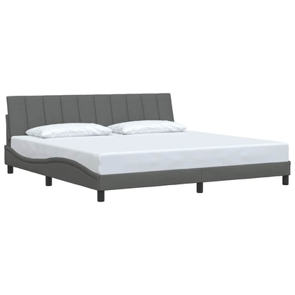 Bedframe zonder matras stof donkergrijs 200x200 cm