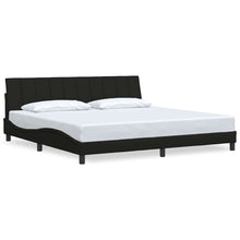 Bedframe zonder matras "Hanko" stof zwart 200x200 cm