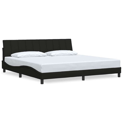 Bedframe zonder matras "Hanko" stof zwart 200x200 cm