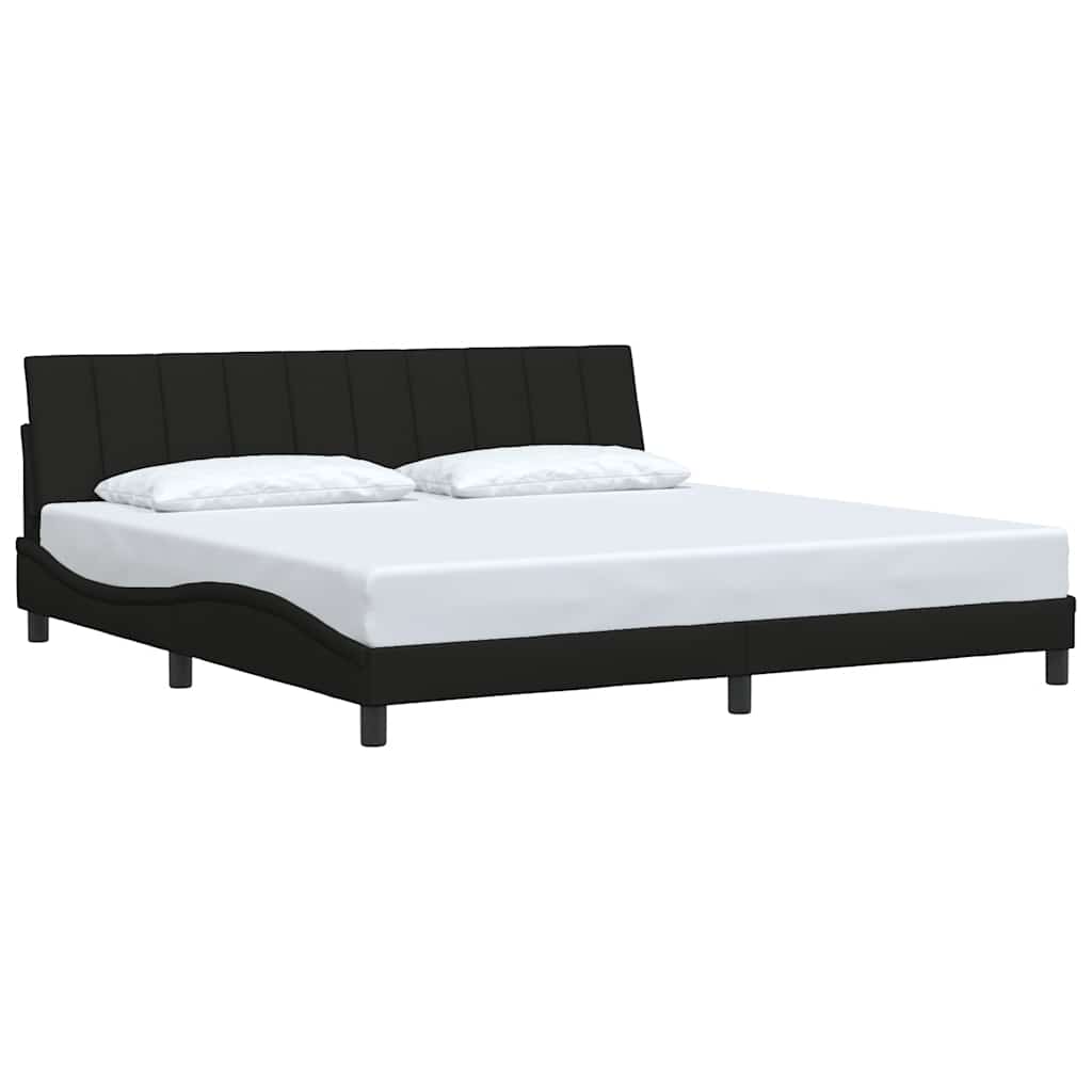 Bedframe zonder matras "Hanko" stof zwart 200x200 cm