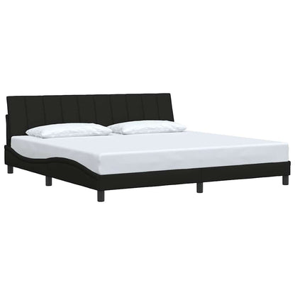Bedframe zonder matras "Hanko" stof zwart 200x200 cm