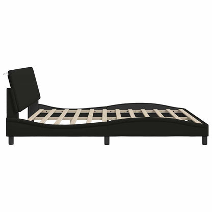 Bedframe zonder matras "Hanko" stof zwart 200x200 cm