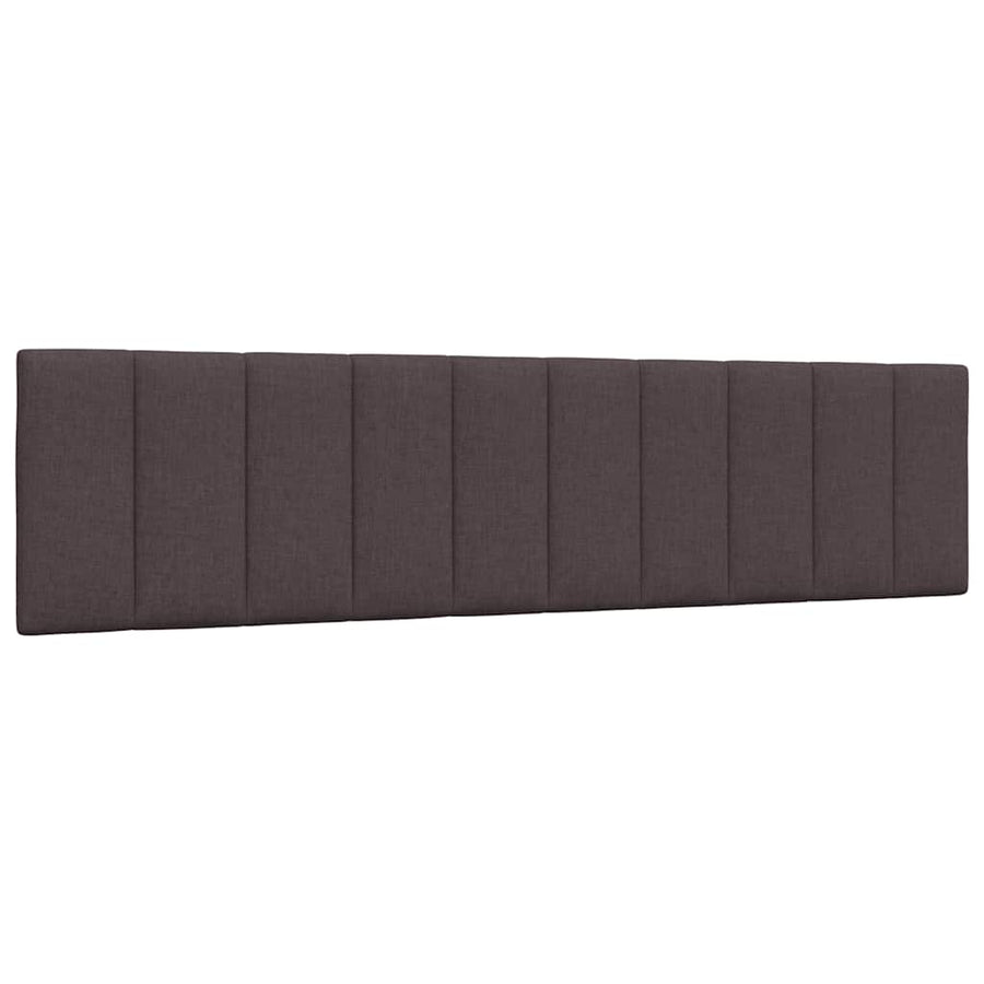Bedframe zonder matras stof donkerbruin 200x200 cm