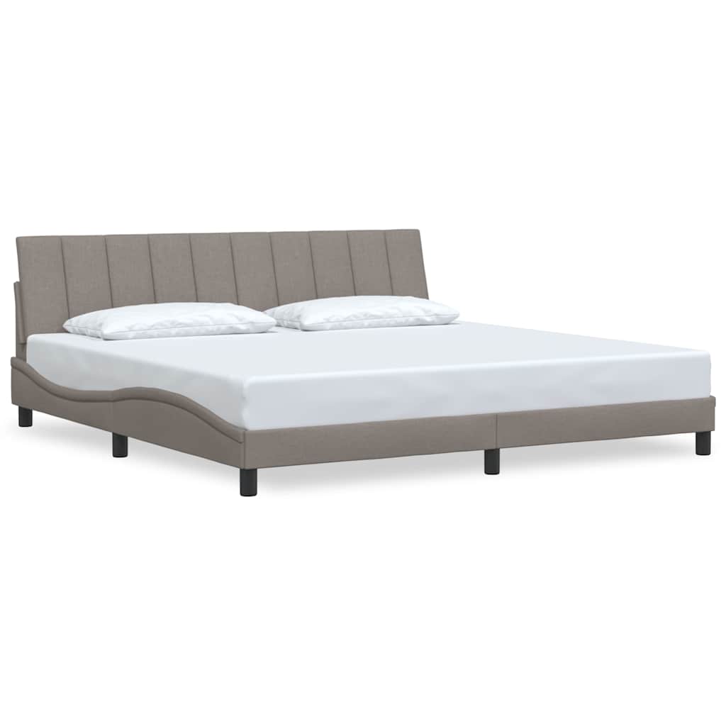 Bedframe zonder matras "Hanko" stof taupe 200x200 cm