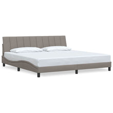 Bedframe zonder matras "Hanko" stof taupe 200x200 cm