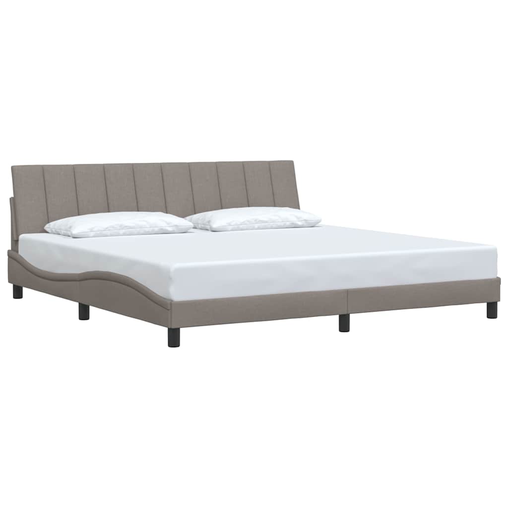 Bedframe zonder matras "Hanko" stof taupe 200x200 cm