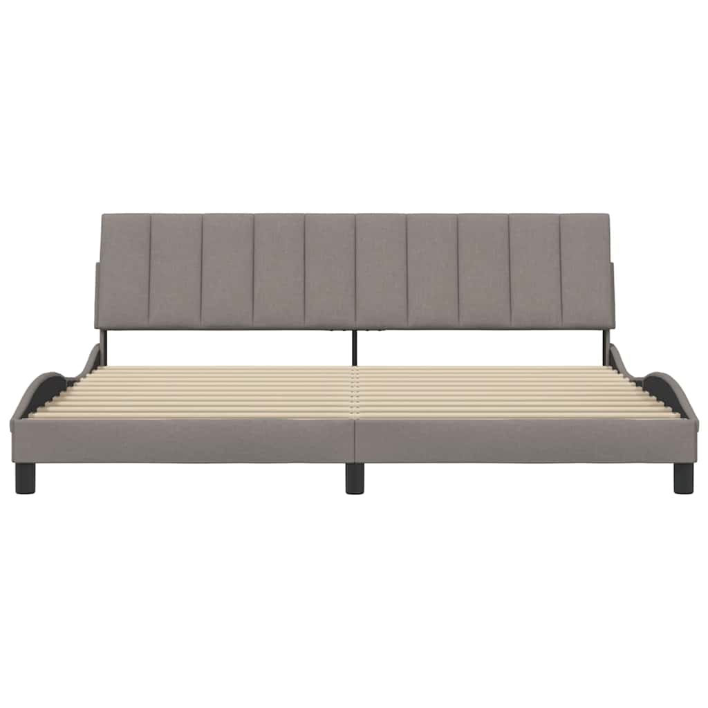 Bedframe zonder matras "Hanko" stof taupe 200x200 cm