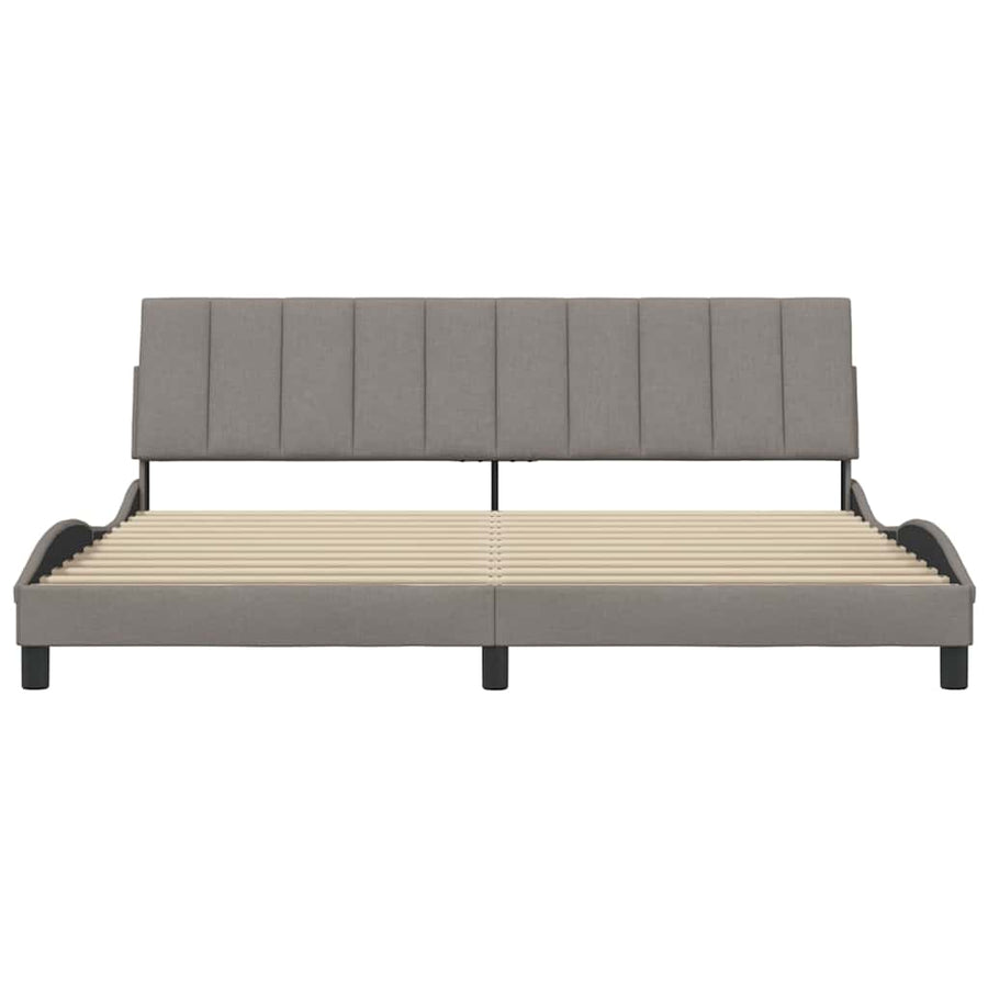 Bedframe zonder matras "Hanko" stof taupe 200x200 cm