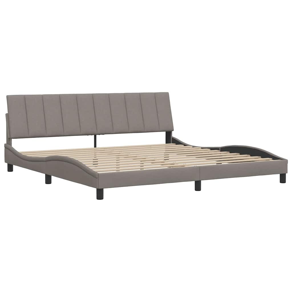 Bedframe zonder matras "Hanko" stof taupe 200x200 cm