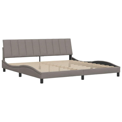 Bedframe zonder matras "Hanko" stof taupe 200x200 cm