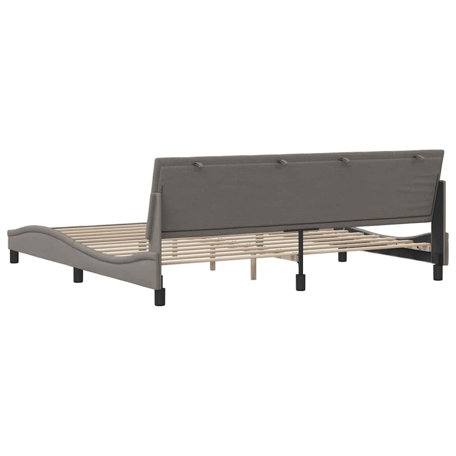 Bedframe zonder matras "Hanko" stof taupe 200x200 cm