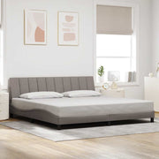 Bedframe Hanko stof taupe 200x200 cm
